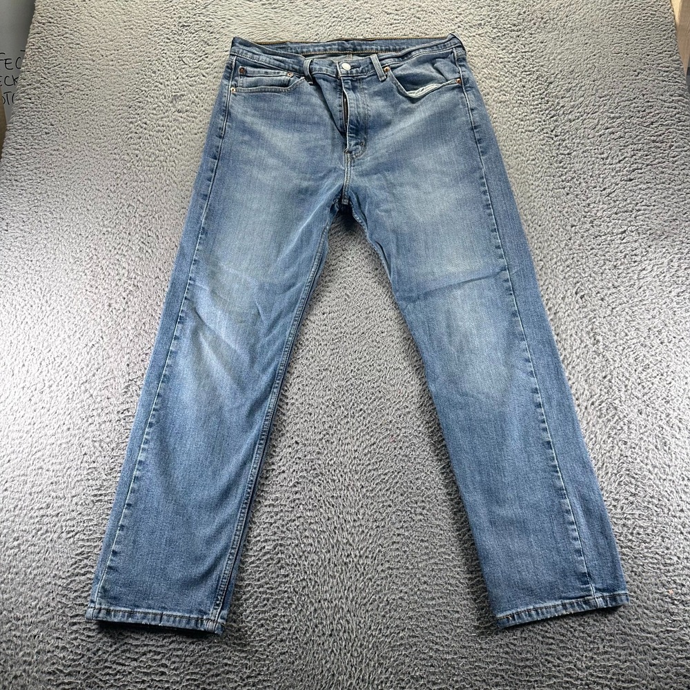 Levi's‎ 505 Jeans Men's 36x30 Blue Cotton Denim Straight Workwear Faded Stretch